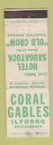 Matchbook Cover - Hotel Saugatuck MI Coral Gables Ilforno Restaurant WEAR