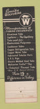 Matchbook Cover - Wolverine Tube Division Detroit MI