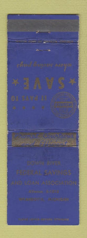 Matchbook Cover - Down River Federal Savings and Loan Wyandotte MI WEAR