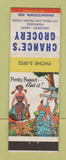Matchbook Cover - Chance's Grocery Knightstown IN Pretty Sunset