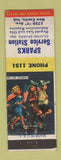 Matchbook Cover - Sparks Hygold oil gas New Castle IN low phone # WEAR