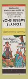 Matchbook Cover - Tony's Barber Shop Maywood IL hillbilly