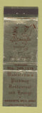 Matchbook Cover - Wahlstrom's Parkway Restaurant Marquette MI WEAR