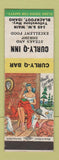 Matchbook Cover - Curly Q Inn Bar Blackfoot ID hillbilly