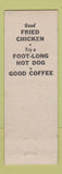 Matchbook Cover - Chat and Chue Drive Inn Charleston WV hillbilly