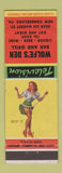 Matchbook Cover - Wolfe's Den Bar Grill New Cumberland PA pinup Skip It
