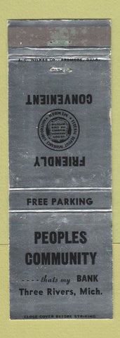 Matchbook Cover - Peoples Community Bank Three Rivers MI