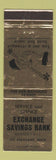 Matchbook Cover - Exchange Savings Bank Mount Pleasant MI GOLD WEAR