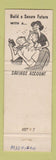 Matchbook Cover - State Savings Bank Scottville MI Fountain Walkerville