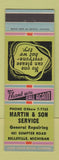 Matchbook Cover - Martin & Son Service Auto Repair Belleville MI