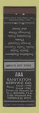 Matchbook Cover - AAA Sanitation Service Ferndale MI MERCHANTS