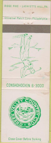 Matchbook Cover - Green Valley Country Club Lafayette Hill PA WEAR