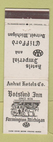 Matchbook Cover - Botsford Inn Farmington MI