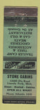 Matchbook Cover - Stone Cabins Lincoln Park MI