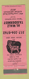 Matchbook Cover - Al Walz Taxidermist Alpena MI