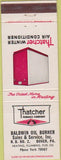 Matchbook Cover - Thatcher Winter Air Conditioner  Dover PA