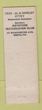 Matchbook Cover - Ottey Print Shop Media PA pinup Hawaii Here We Come
