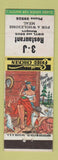 Matchbook Cover - 3J Restaurant hillbilly