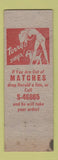 Matchbook Cover Harold Goolsby Match Collector San Antonio hillbilly Terry Says