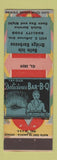 Matchbook Cover - Belle Isle Bridge BBQ Detroit MI girlie