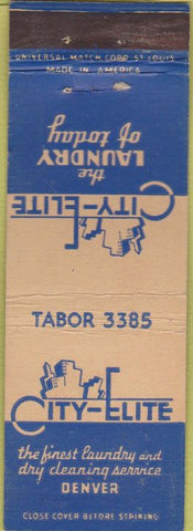 Matchbook Cover - City Elite Laundry Denver CO
