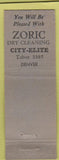 Matchbook Cover - City Elite Laundry Denver CO