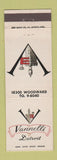 Matchbook Cover - Vannelli Detroit MI