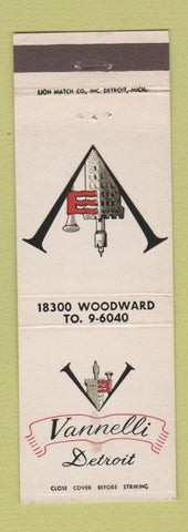 Matchbook Cover - Vannelli Detroit MI