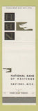 Matchbook Cover - National Bank of Hastings MI