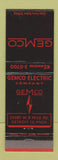 Matchbook Cover - Gemco Electric Detroit MI