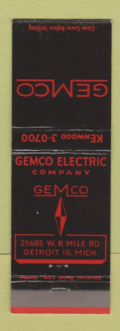 Matchbook Cover - Gemco Electric Detroit MI