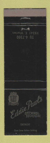 Matchbook Cover - Eddie Pawl's Steer House Detroit MI