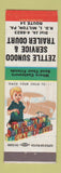 Matchbook Cover - Zettle Sunoco oil gas Milton PA Trailer Park