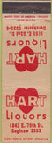 Matchbook Cover - Hart Liquors Sandwich Spa CREASES