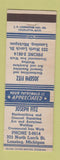Matchbook Cover - Joseph Fitz Blacksmithing Welding Lansing MI