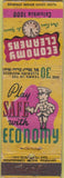 Matchbook Cover - Economy Cleaners San Jose CA WORN