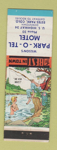 Matchbook Cover - Park O Tel Motel Estes Park Colorado hillbilly