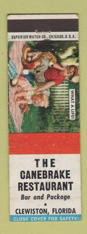 Matchbook Cover - The Canebrake Restaurant Clewiston FL