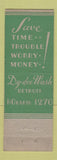 Matchbook Cover - Dy Dee Wash Diaper Detroit Plymouth Grosse Pointe MI
