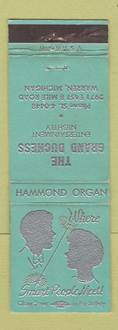 Matchbook Cover - The Grand Duchess Warren MI