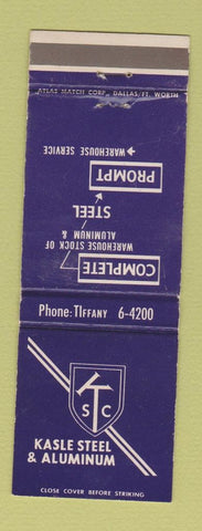 Matchbook Cover - Kasle Steel Aluminun Detroit Grand Rapids Chicago