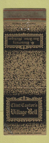 Matchbook Cover - Clint Castor's Village Bell Ann Arbor MI WORN