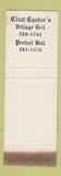 Matchbook Cover - Clint Castor's Village Bell Ann Arbor MI WORN