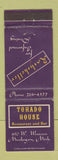 Matchbook Cover - Tohado House Restaurant Muskegon MI