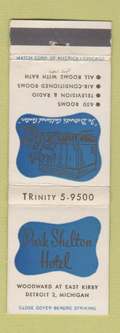 Matchbook Cover - Park Shelton Hotel Detroit MI