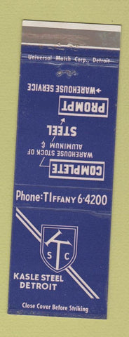 Matchbook Cover - Kasle Steel Detroit MI