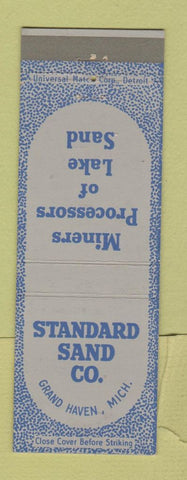 Matchbook Cover - Standard Sand Company Grand Haven MI