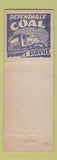Matchbook Cover - Vertes & Sons Lumber Coal Taylor Center MI