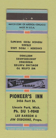 Matchbook Cover - Pioneer's Inn Lincoln Park MI