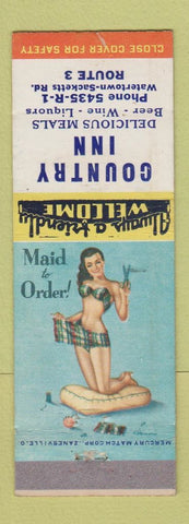 Matchbook Cover - Country Inn Watertown NY? Pinup Maid to Order